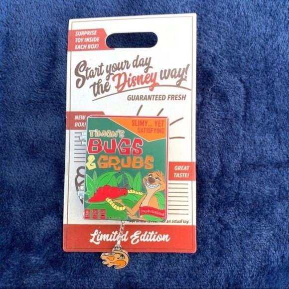 Disney Lion King Timon’s Bugs and Grubs Cereal Box Timon Limited Edition Pin - Picture 3 of 7